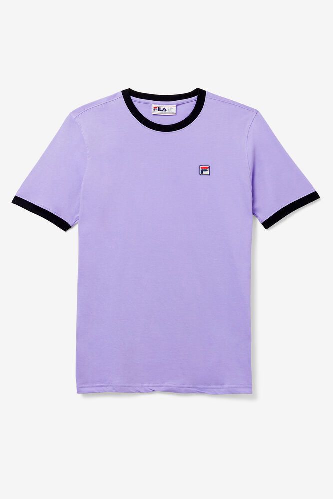 Fila T-Shirt Mens Purple Marconi Ringer - Ireland 50148-GXRV